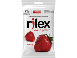 Preservativo com aroma de Morango com 3 unidades - Rilex